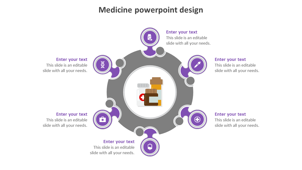 medicine powerpoint design-purple